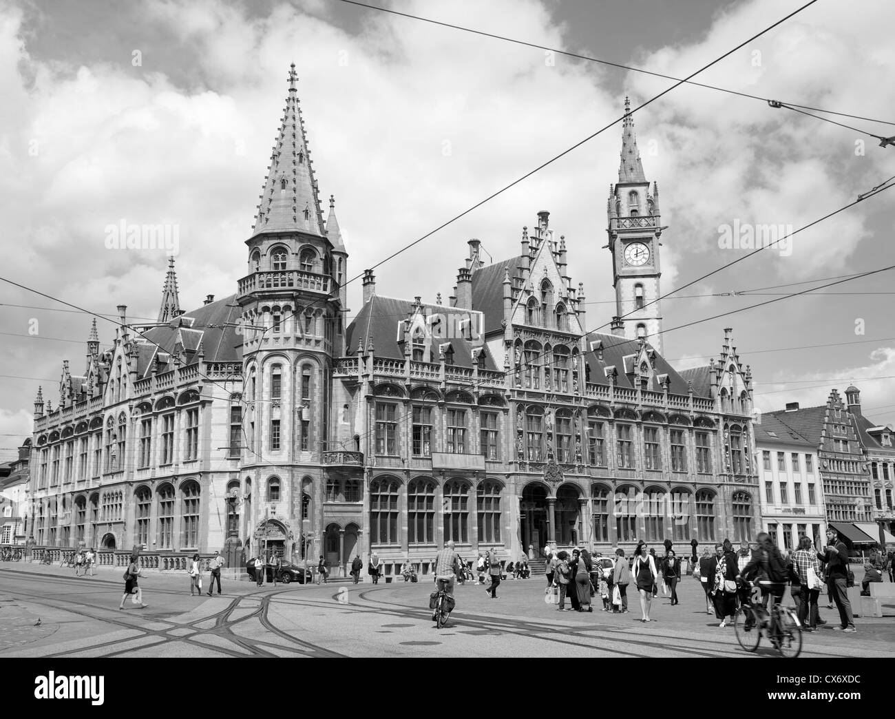 Gand - le 23 juin : Poster palace et Korenmarkt street le 23 juin 2012, à Gand, Belgique. Banque D'Images