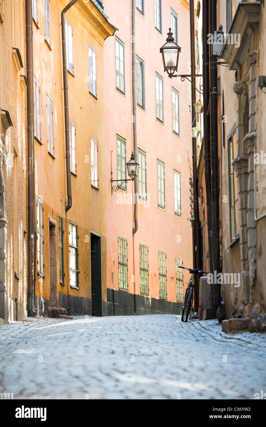 Les vieux bâtiments dans le centre de Stockholm, capitale de la Suède Banque D'Images