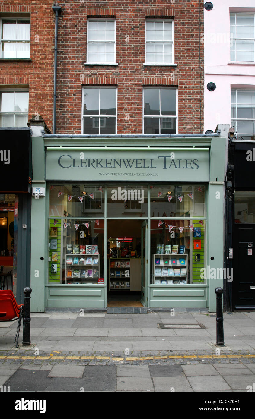 Librairie de Clerkenwell Tales sur Exmouth Market, Finsbury, Londres, Royaume-Uni Banque D'Images