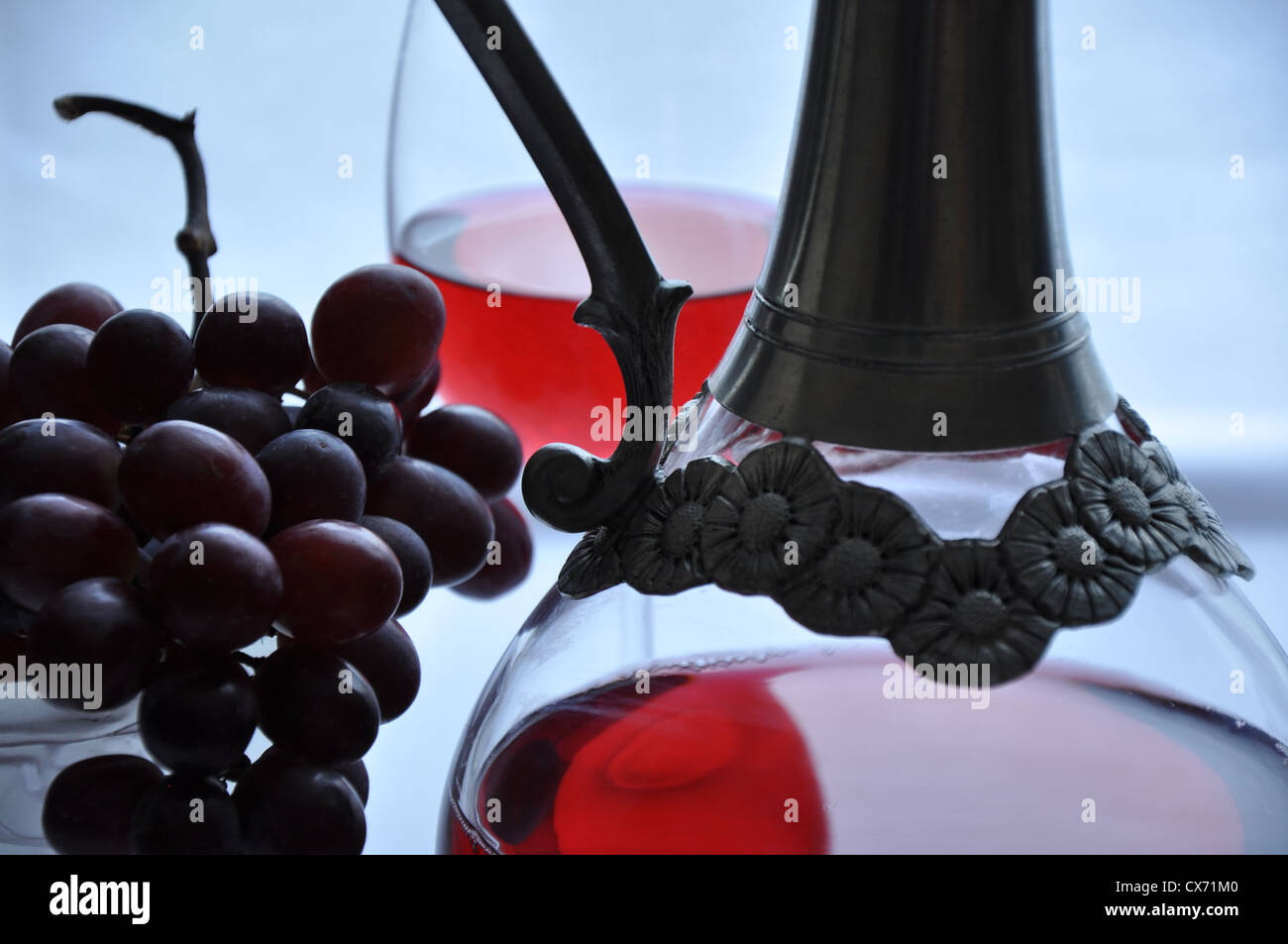 Collier de Bacchus motif raisin en étain anti-gouttes pour le vin