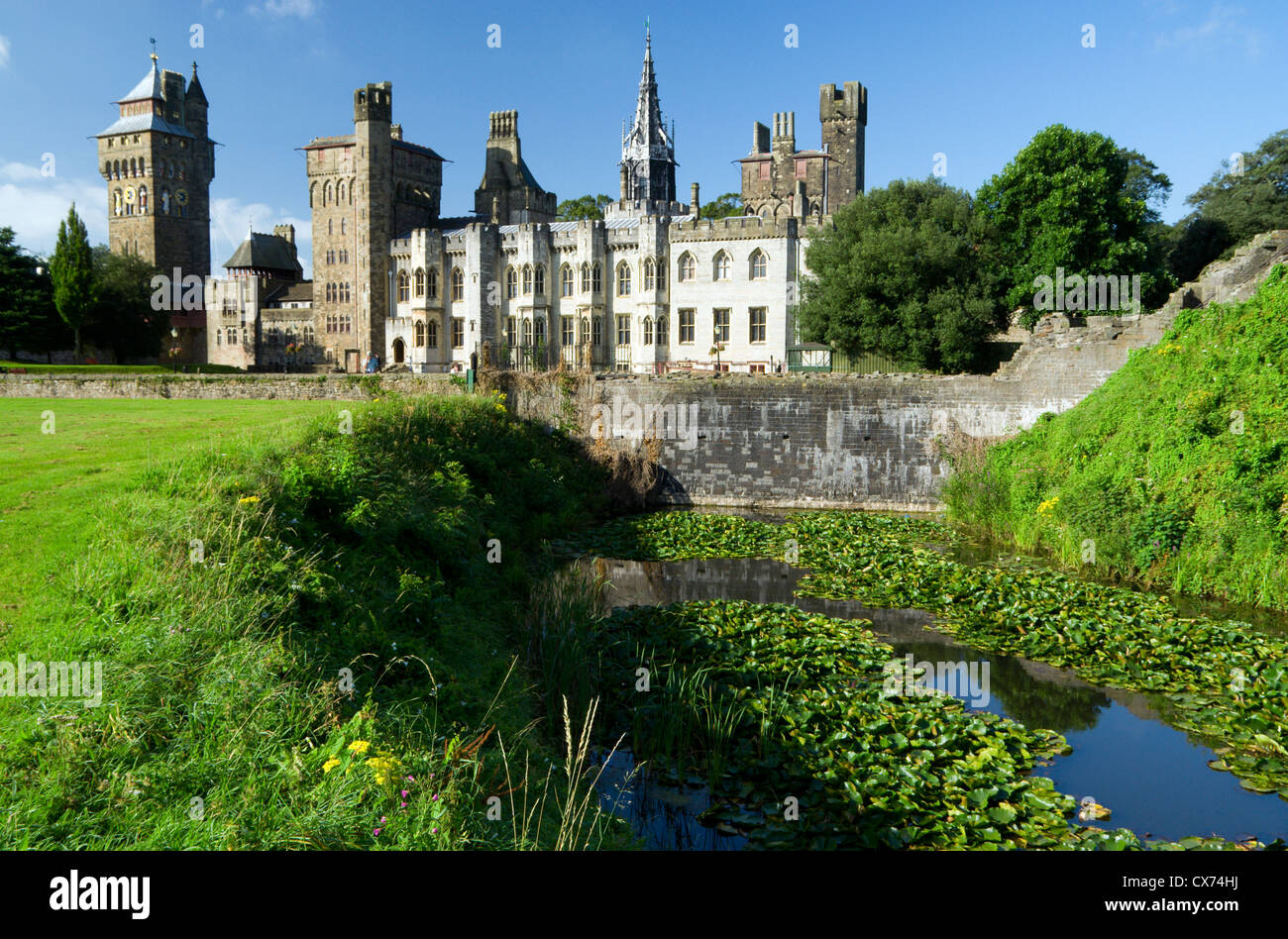 Le Château de Cardiff, Cardiff, Glamorgan, Pays de Galles, Royaume-Uni. Banque D'Images