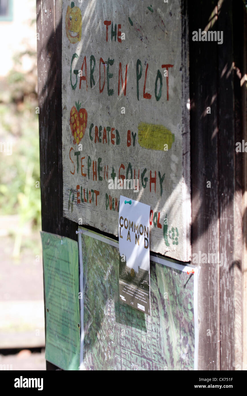 L'intrigue de jardin St Ann's Heritage allotissements Portes Ouvertes 2012, dimanche 9 septembre 11h à 16h. Ateliers et activités de la famille, du patrimoine et des visites de la faune autour du site, scrummy locale et la production destinée à la vente, visite des jardins privés et des projets communautaires Banque D'Images