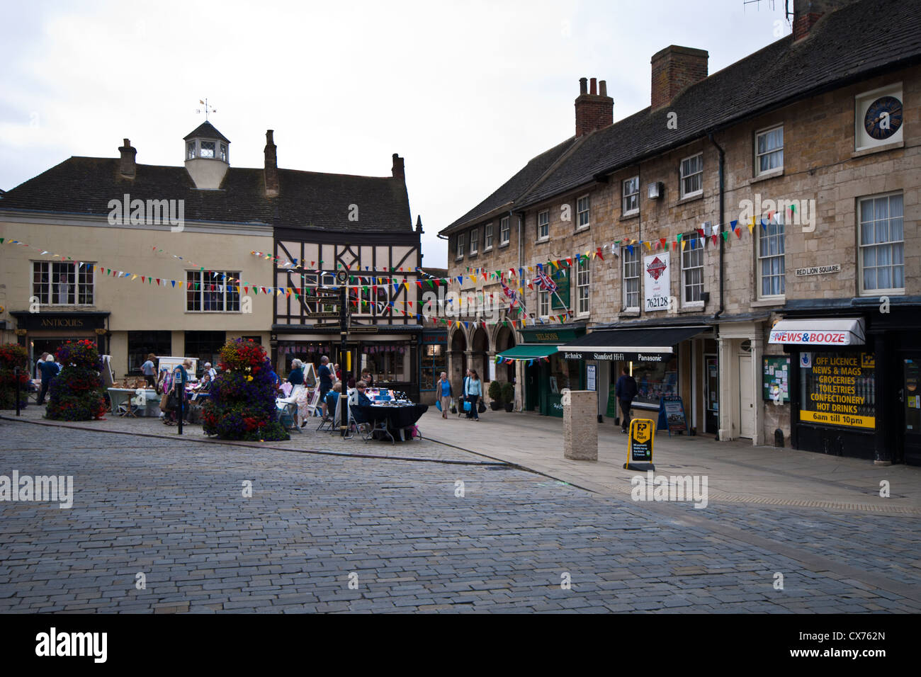 Marché artisanal, Red Lion Square, Stamford, Lincolnshire, Angleterre, Royaume-Uni. Banque D'Images