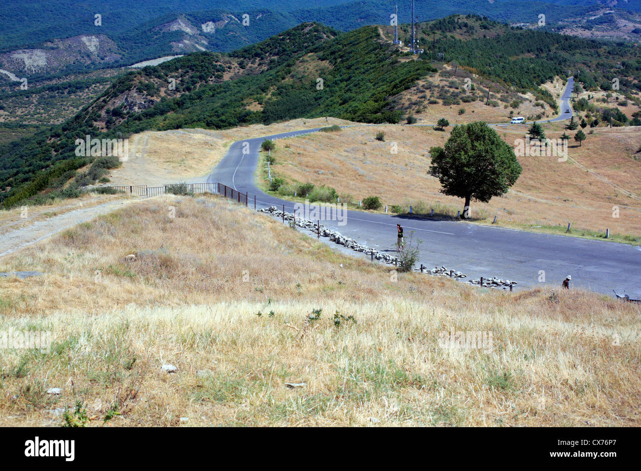 Route de Jvari, Mtskheta-Mtianeti, Géorgie, Géorgie Banque D'Images