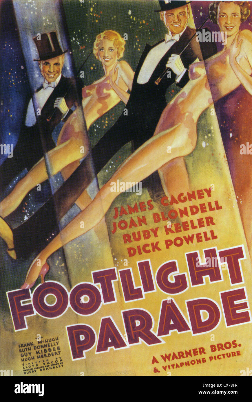 L'affiche de la 42e rue pour 1933 Warner Bros film avec Bebe Daniels, James Cagney et Joan Blondell Banque D'Images
