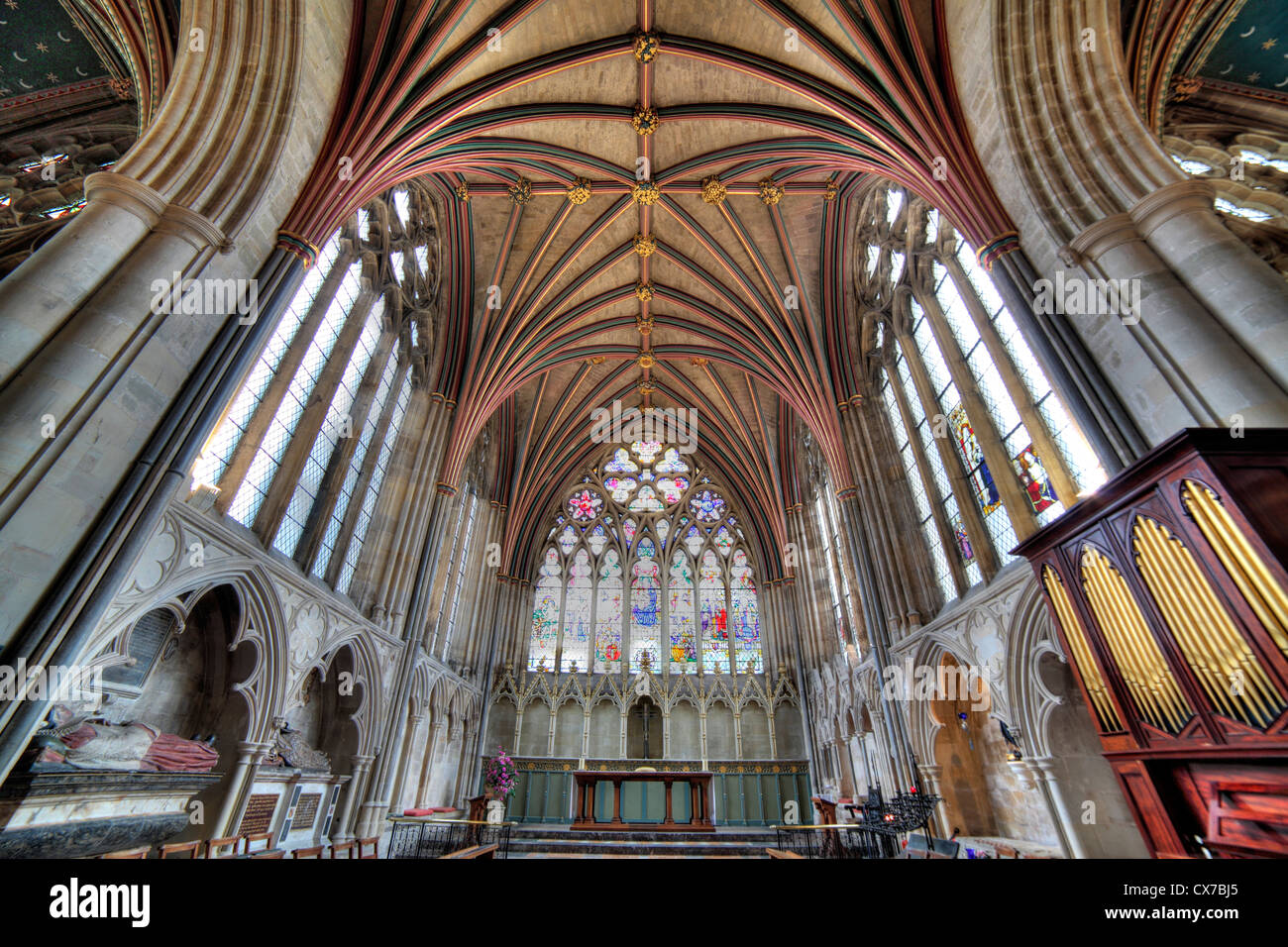 Cathédrale d'Exeter, Exeter, Devon, UK Banque D'Images