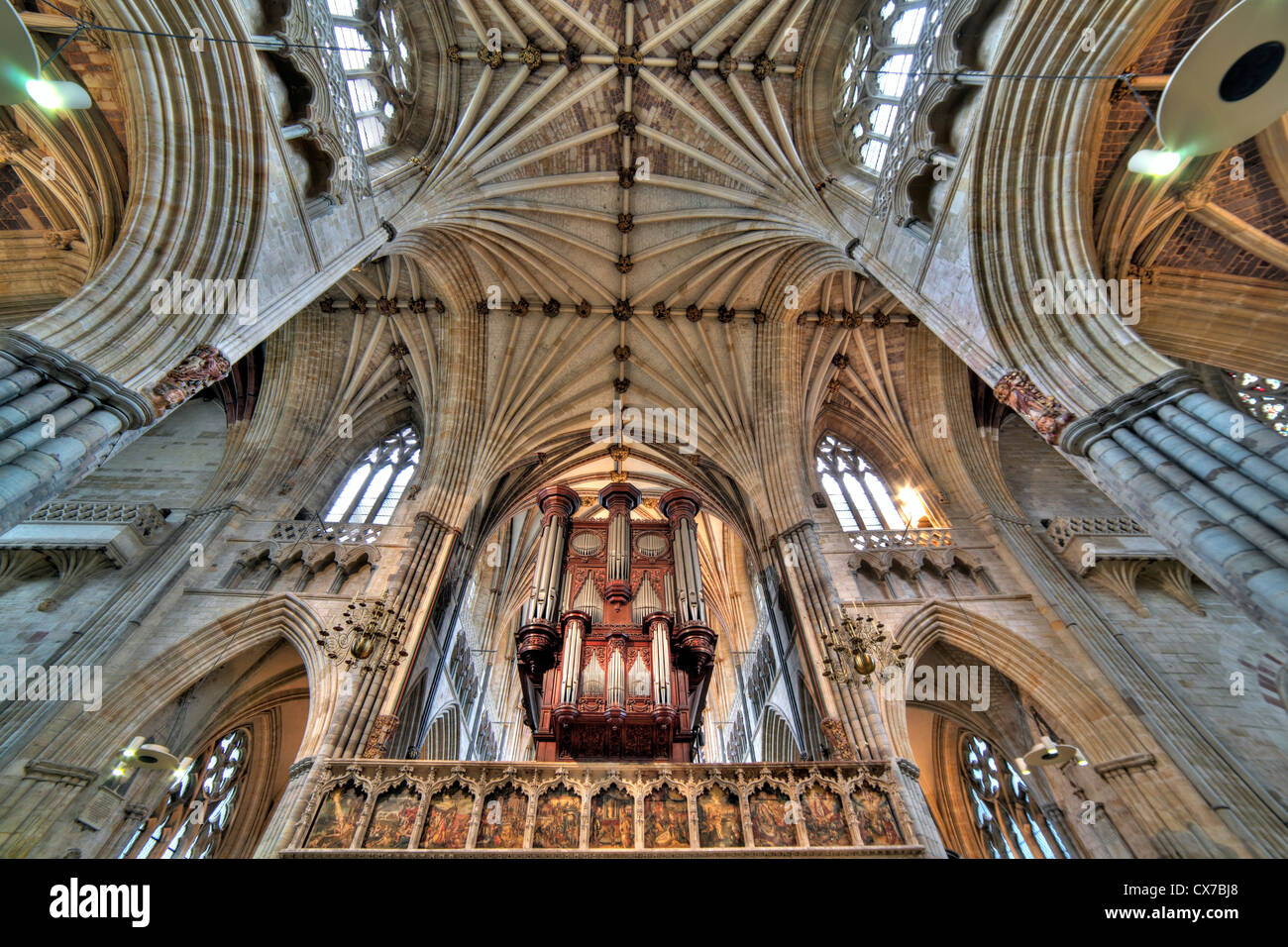 Cathédrale d'Exeter, Exeter, Devon, UK Banque D'Images