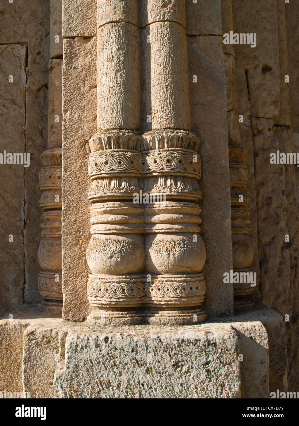 La sculpture sur pierre, monastère de Ghélati Banque D'Images