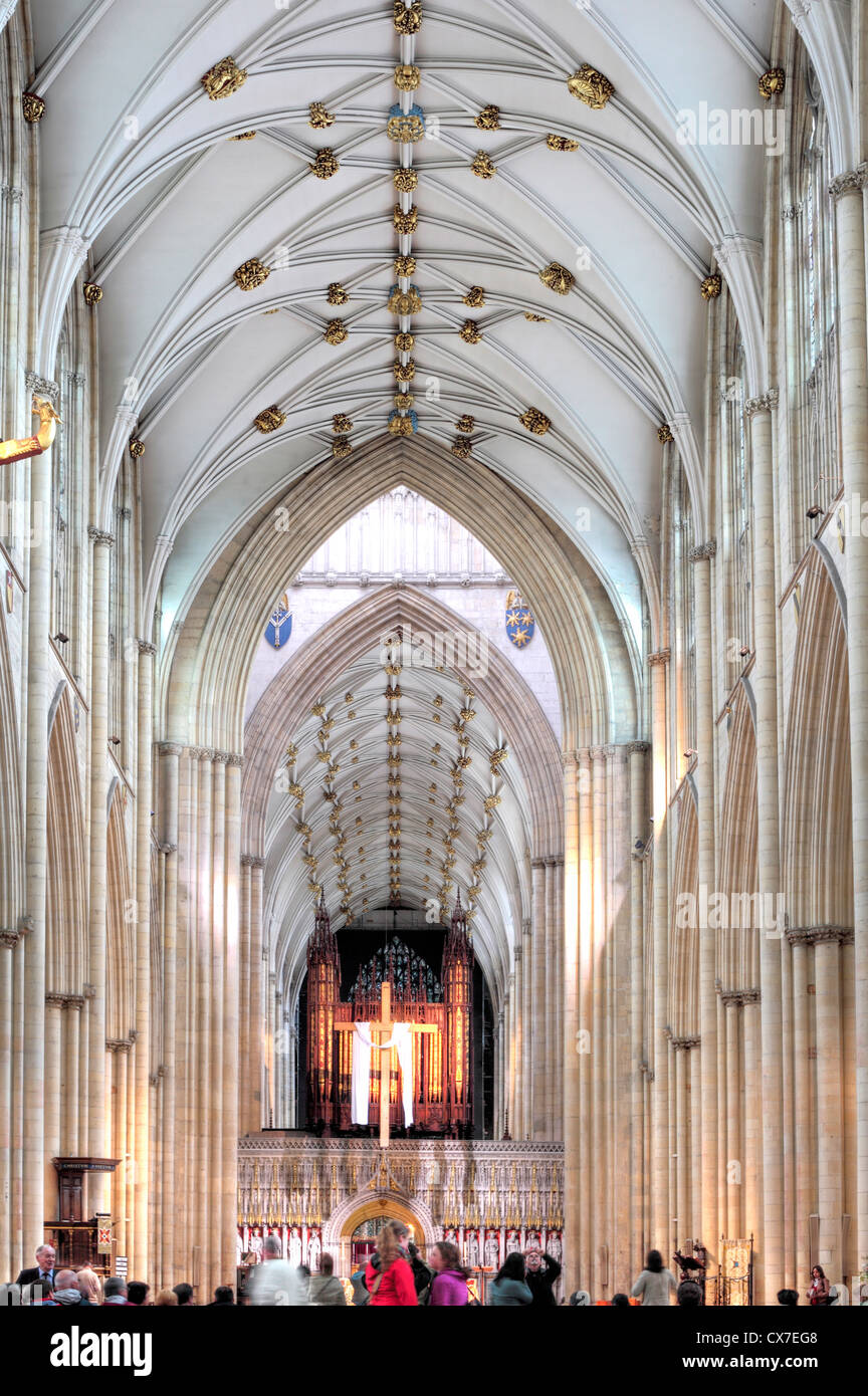 La cathédrale de York, York, North Yorkshire, Angleterre, Royaume-Uni Banque D'Images