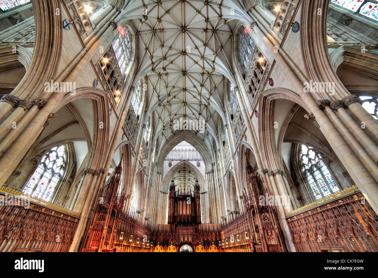 La cathédrale de York, York, North Yorkshire, Angleterre, Royaume-Uni Banque D'Images
