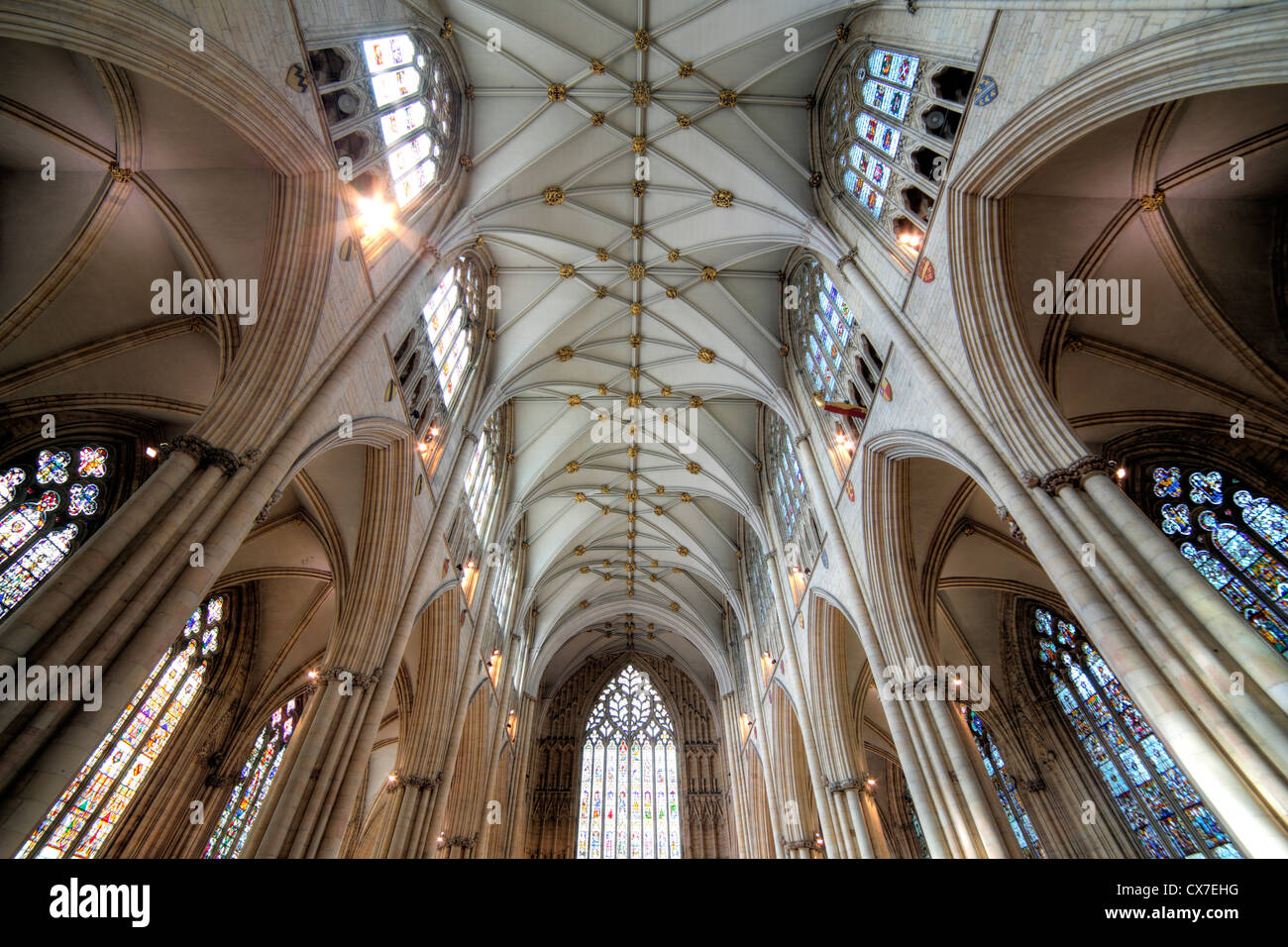 La cathédrale de York, York, North Yorkshire, Angleterre, Royaume-Uni Banque D'Images