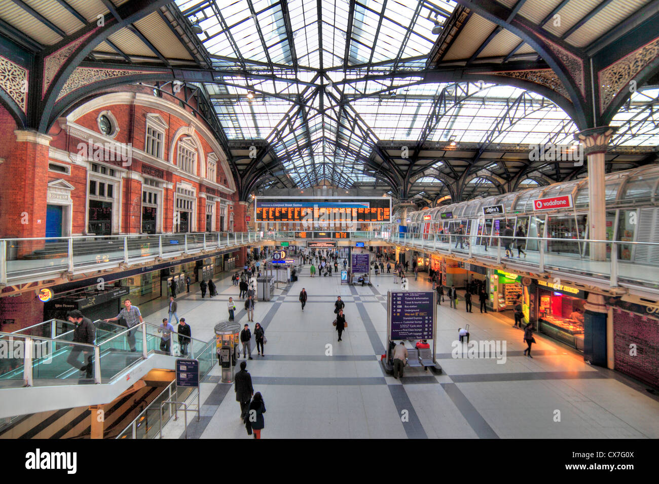 La gare de Liverpool Street, London, UK Banque D'Images