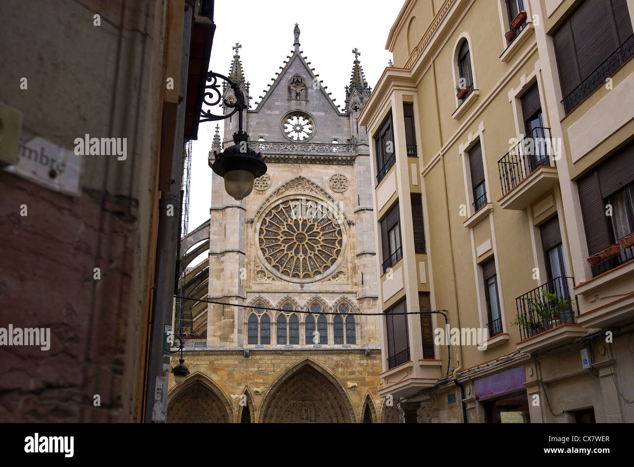 Leon Cathedral, Leon, Espagne. Banque D'Images