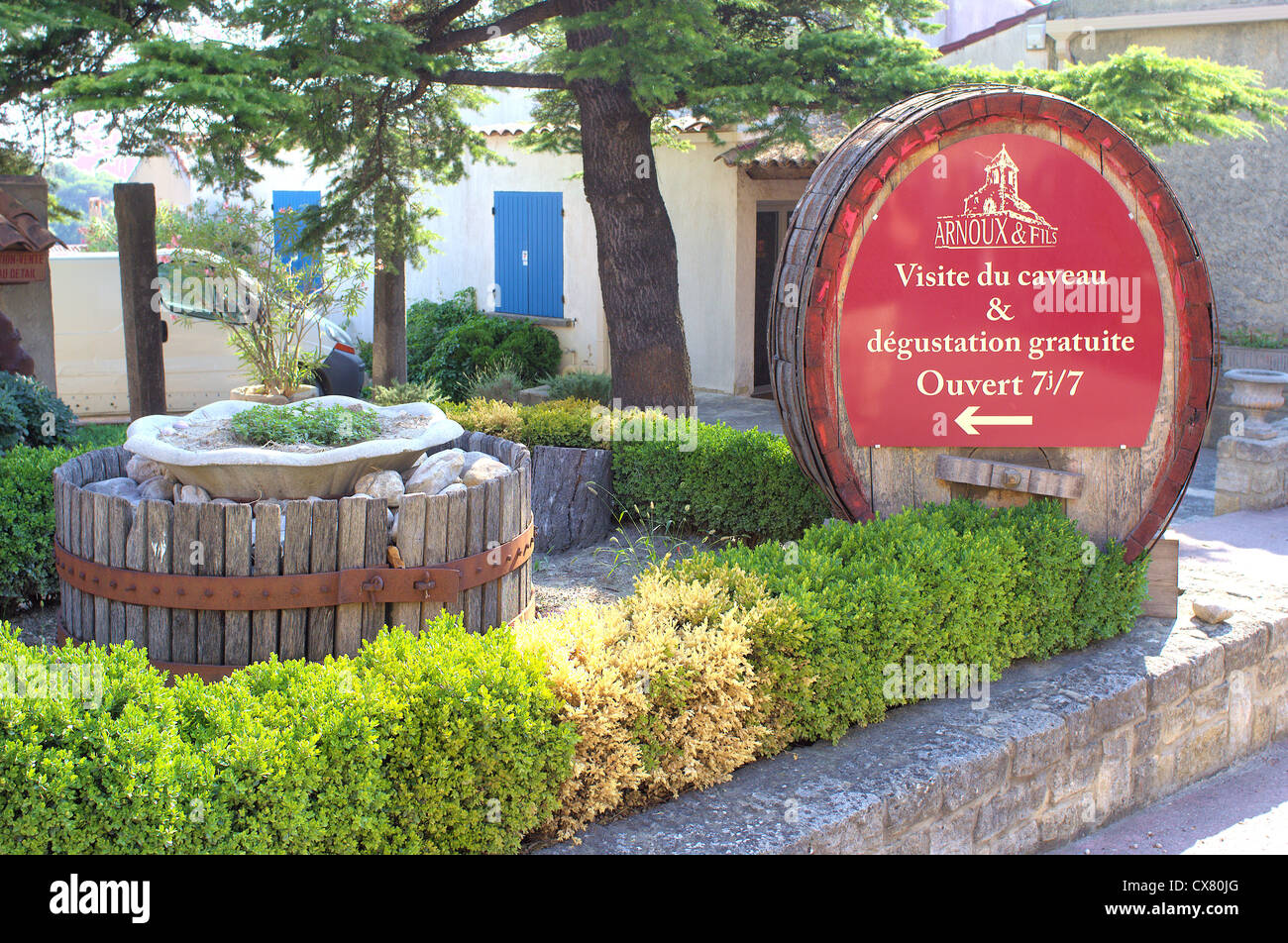 Vacqueyras Vaucluse provence france certification appellation vin célèbre Banque D'Images