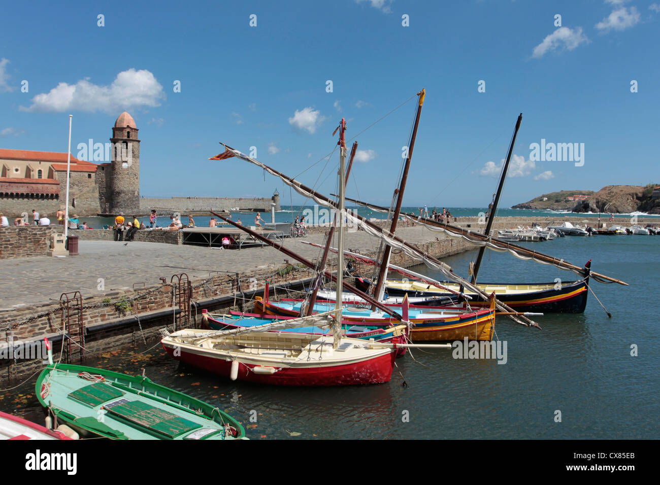 Ville médiévale de Collioure dans le sud-ouest de la France Banque D'Images