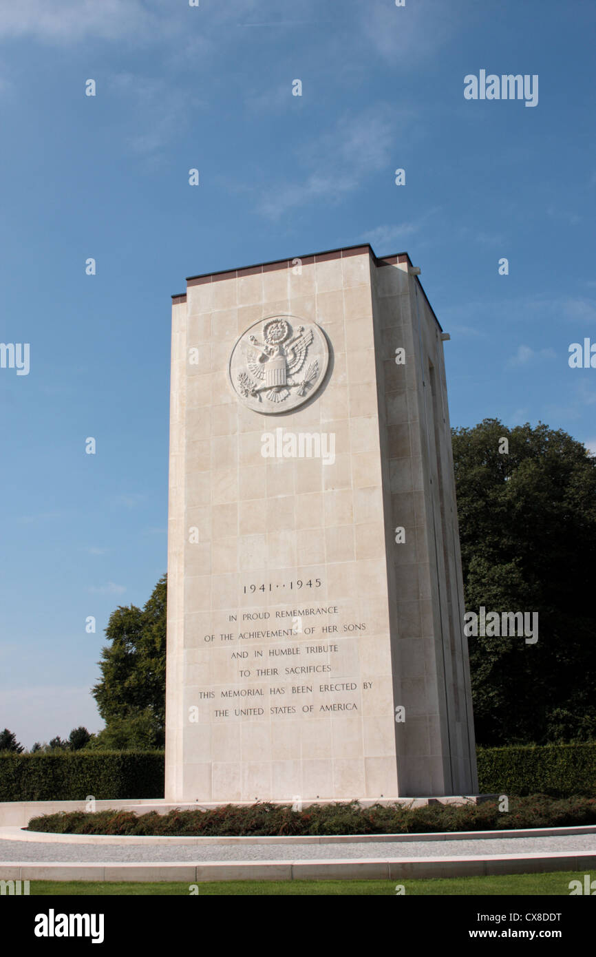 Chapelle de repos Luxembourg Cimetière Américain Hamm Luxembourg Banque D'Images