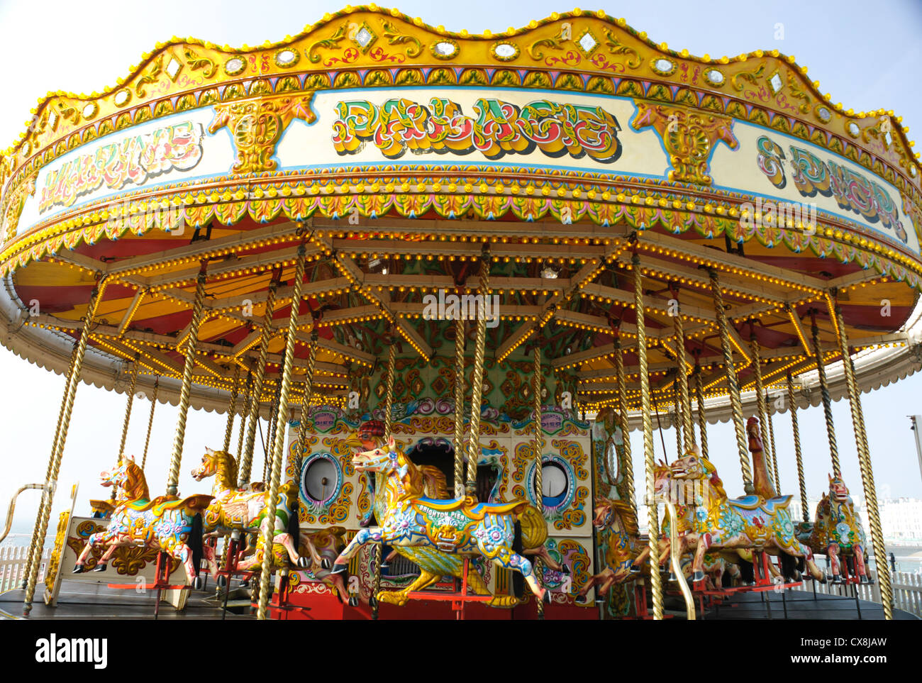 Carousel sur la jetée de Brighton Banque D'Images