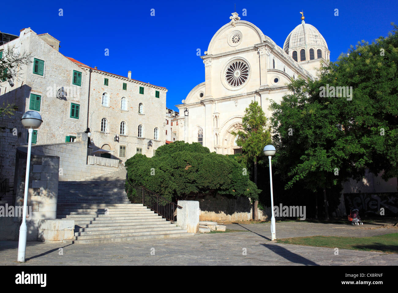 Cathédrale de Saint James, Sibenik, Croatie, Dalmatie Banque D'Images