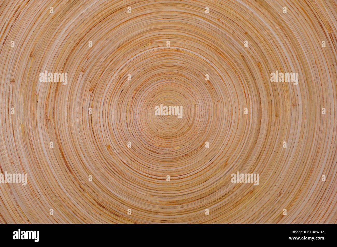 Modèle de bol en bois rond Banque D'Images