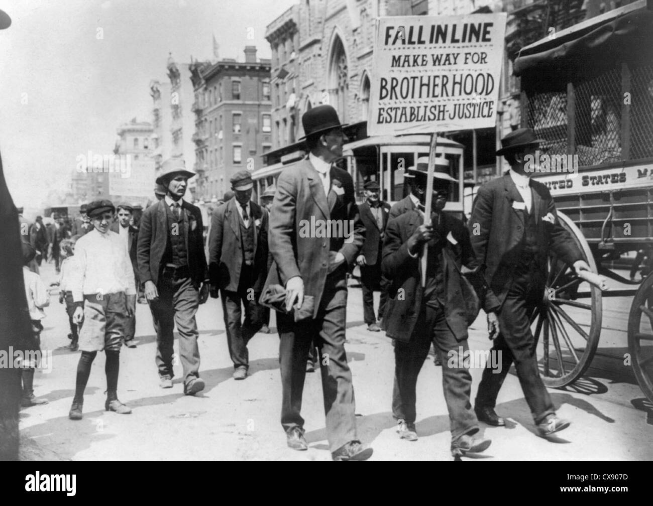 Défilé de chômeurs, la ville de New York, mai, 1909 Banque D'Images