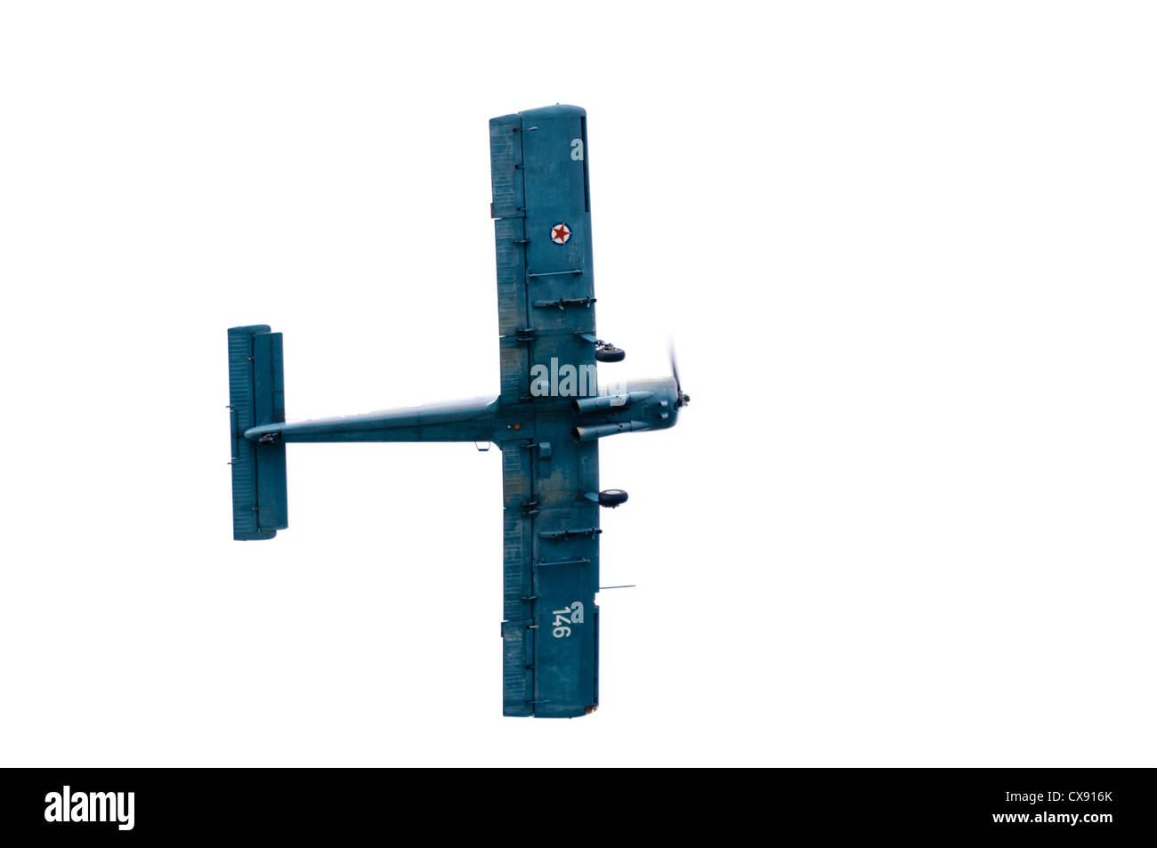 Dessous de un Yougoslave Soko J-20 avion Kraguj Banque D'Images