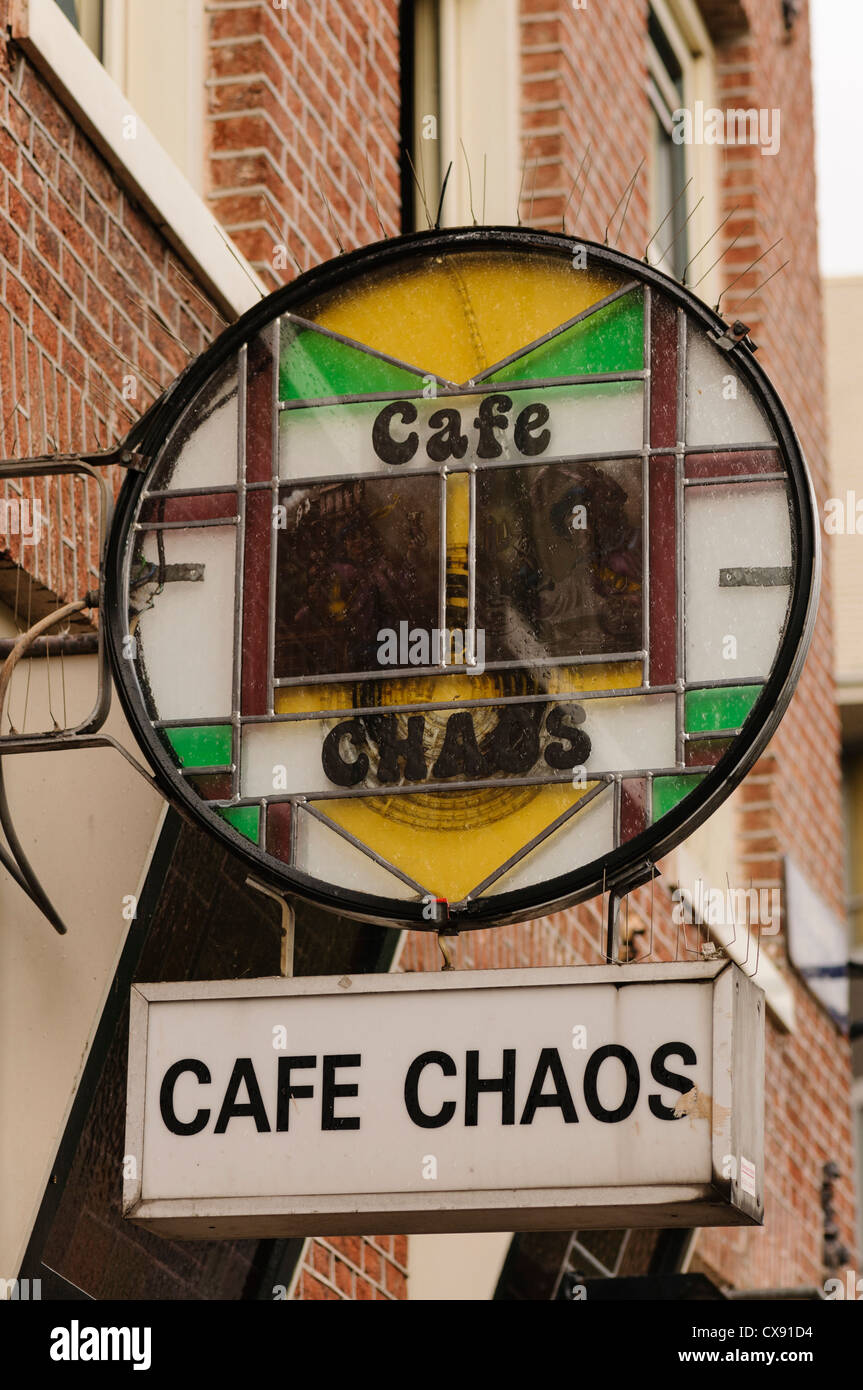 Café Chaos, Amsterdam Banque D'Images