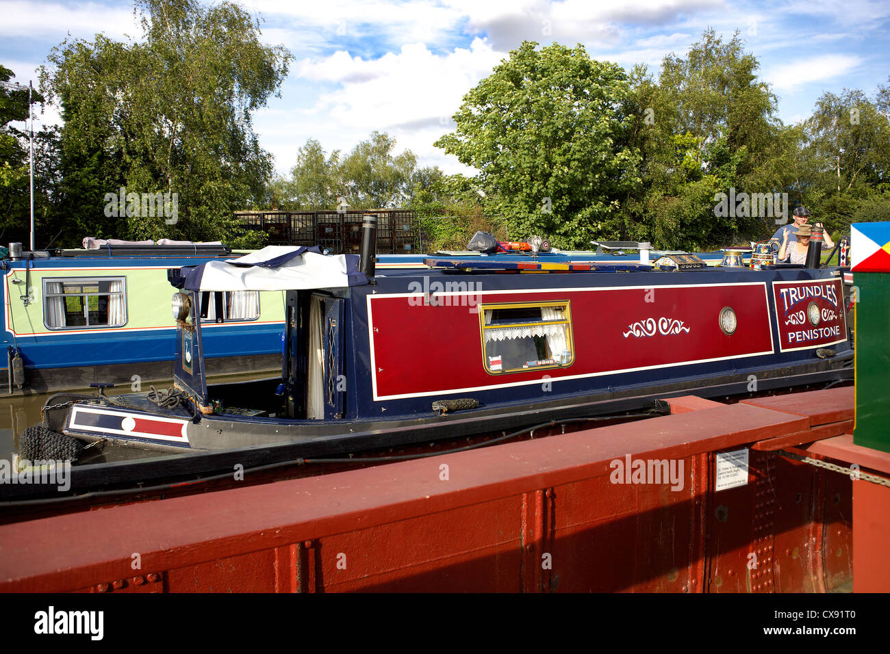 Recueillir des bateaux sur le Canal de Coventry pour la collecte 2012 Alvecote bateau historique, août vacances de banque, 25 août 2012, Banque D'Images