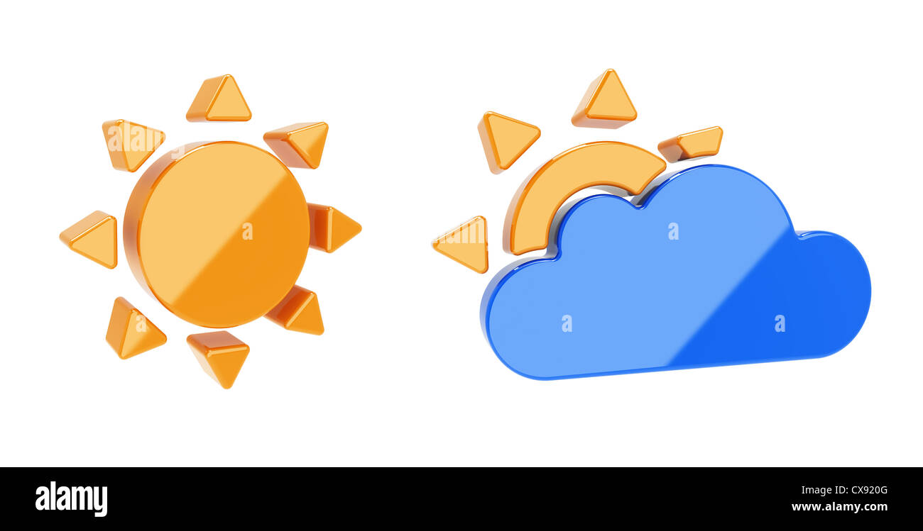 3d illustration de l'icône météo isolé sur fond blanc Banque D'Images