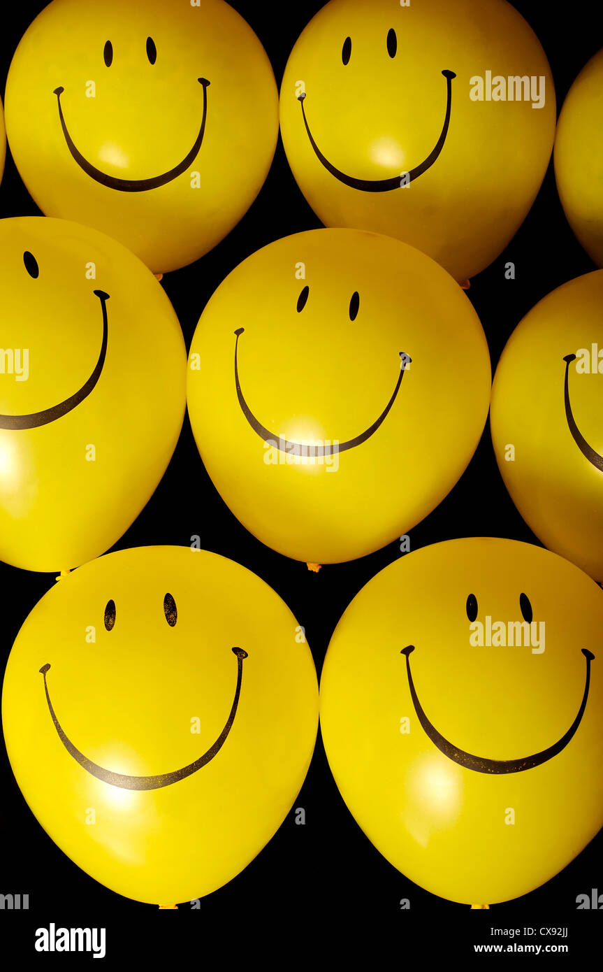 Ballons smiley Banque D'Images