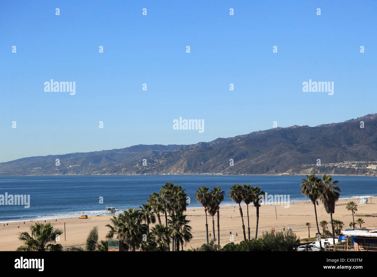 Plage, Montagnes de Santa Monica, Malibu, Los Angeles, Californie, USA Banque D'Images