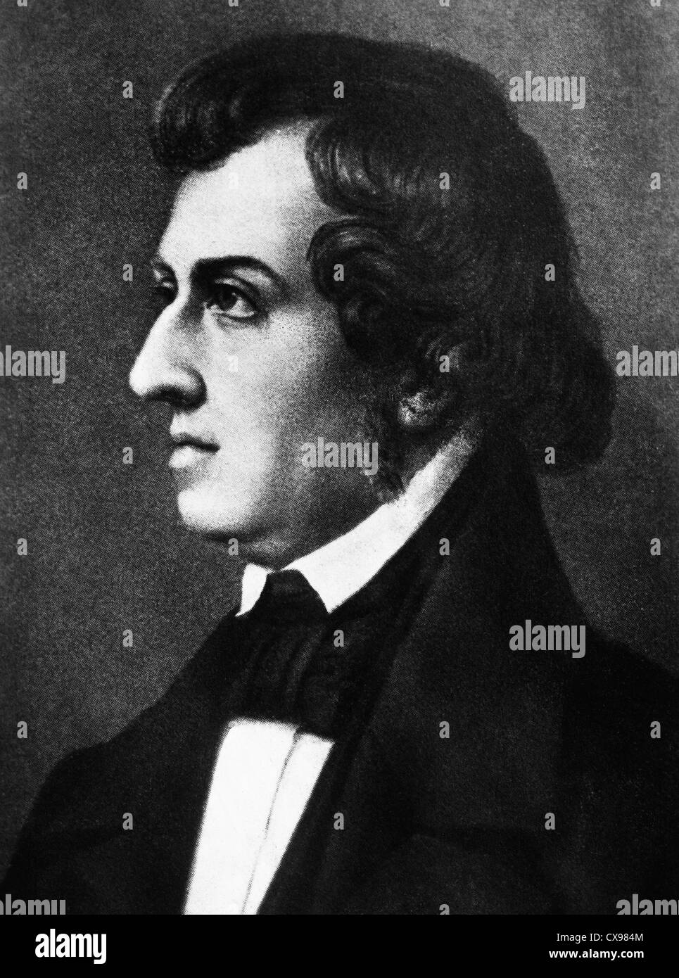 Portrait vintage de Frédéric Chopin. Banque D'Images