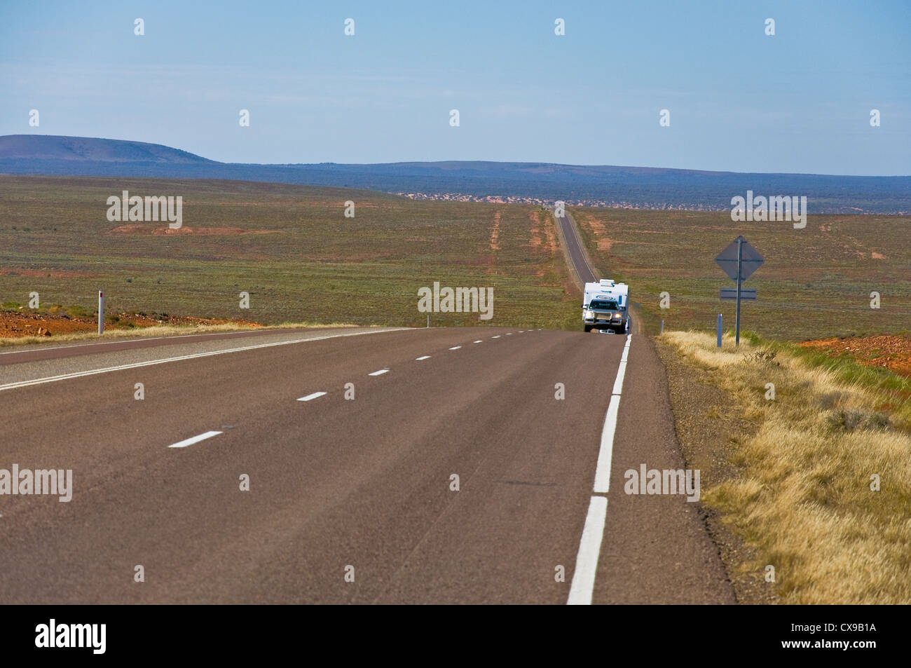 Stuart Highway dans le sud de l'Australie Banque D'Images