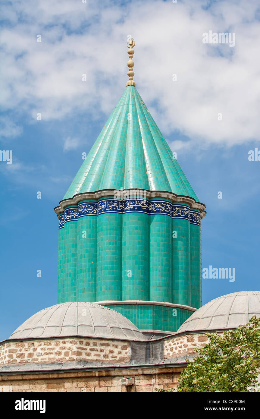 (Mevlana Rumi) mausolée, Konya, Anatolie, Turquie Banque D'Images