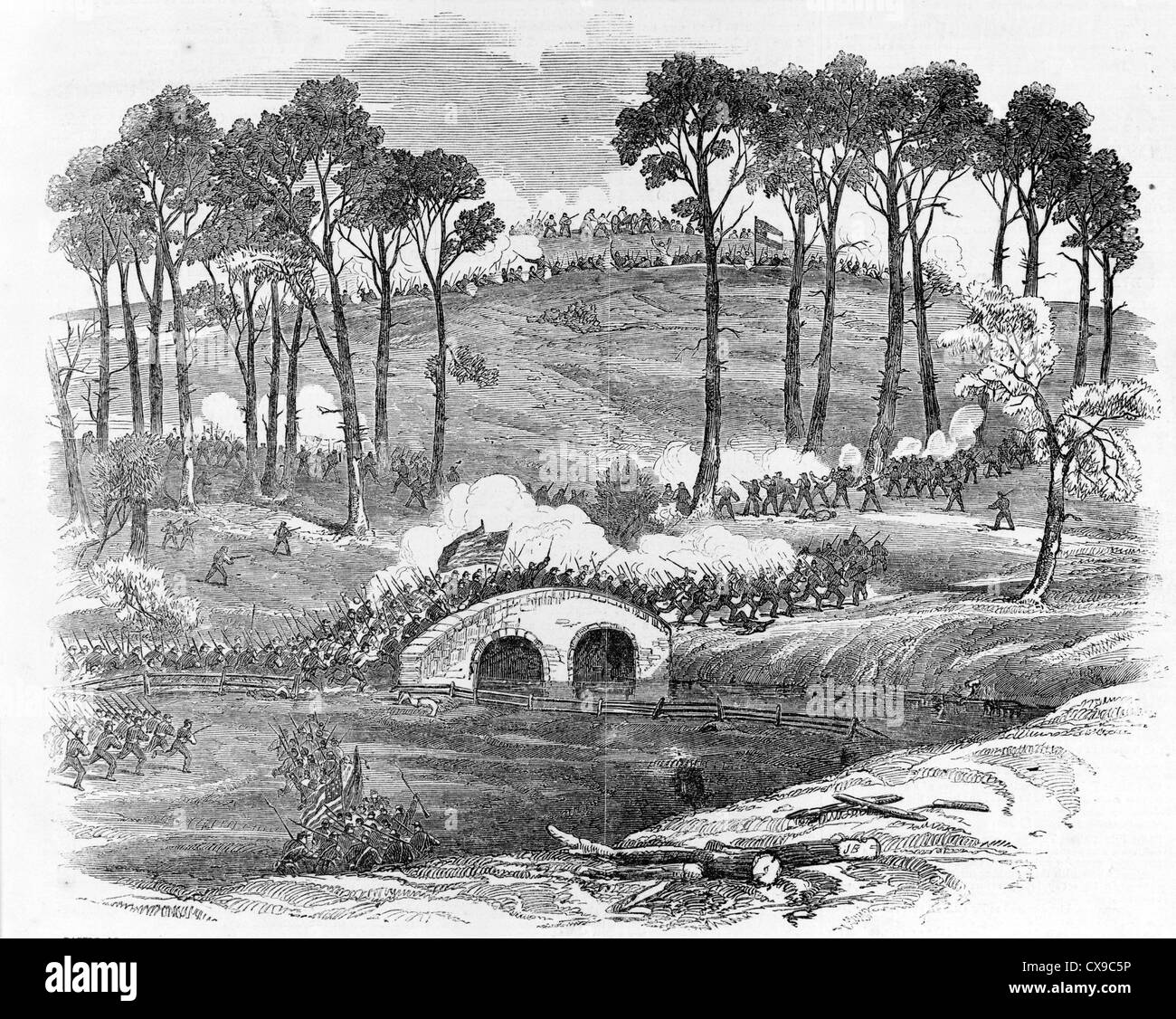 Bataille d'Antietam, également connu sous le nom de la bataille de Sharpsburg, guerre civile américaine Banque D'Images