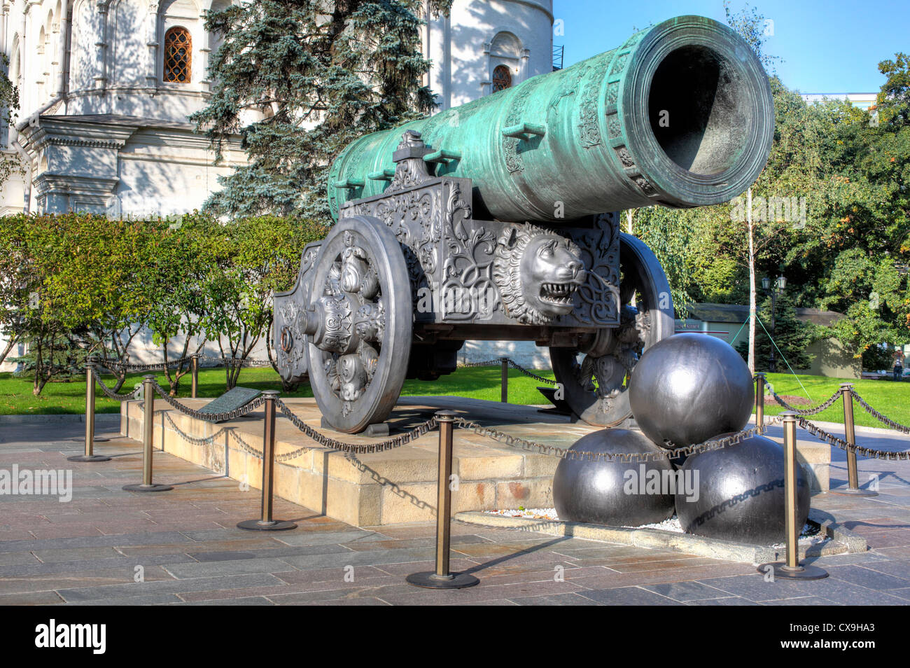 Tsar Cannon (1586), Moscou Kremlin, Moscou, Russie Banque D'Images