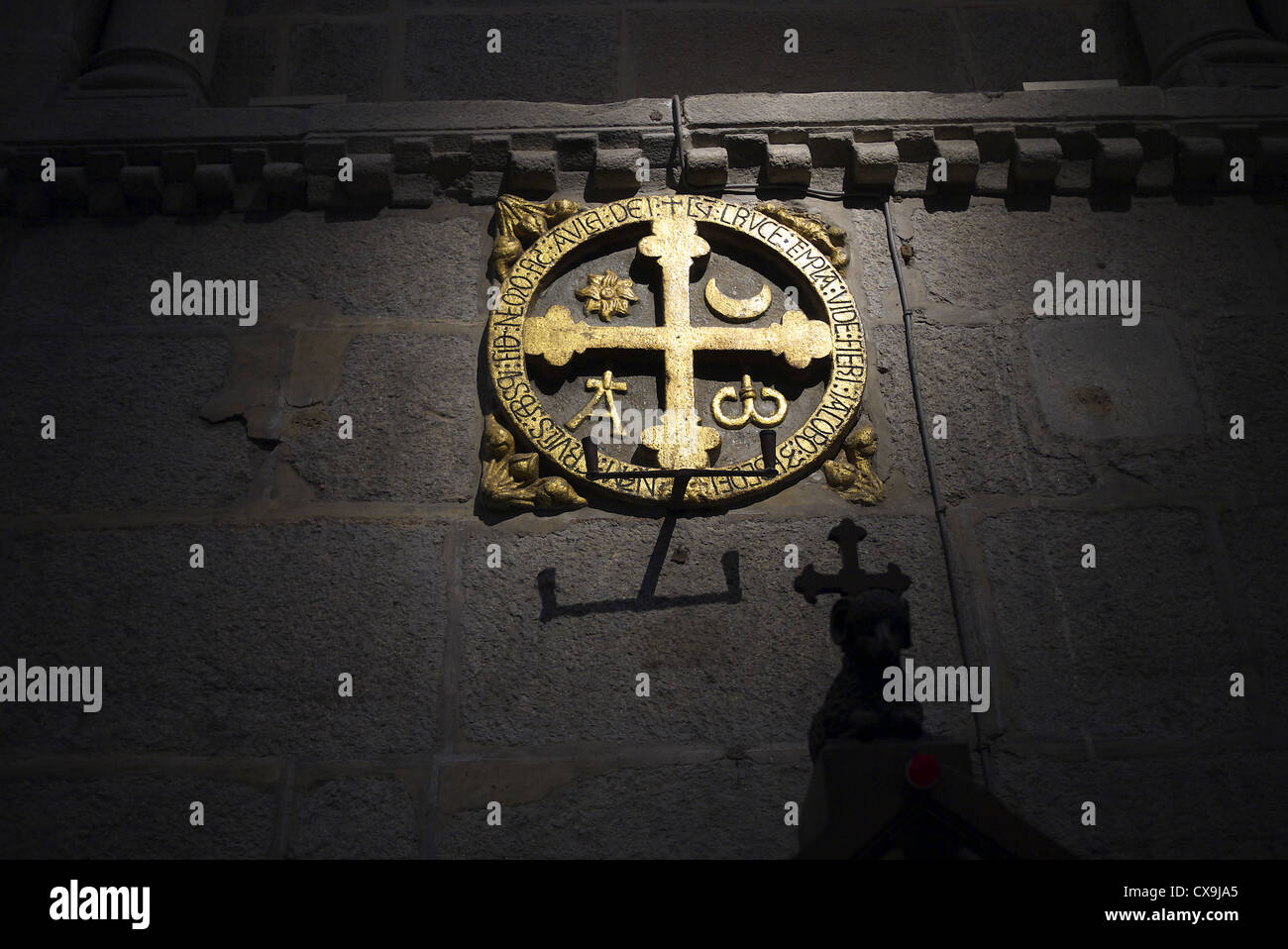La cathédrale St. James à Santiago de Compostela, Espagne. Artefact religieux. Banque D'Images