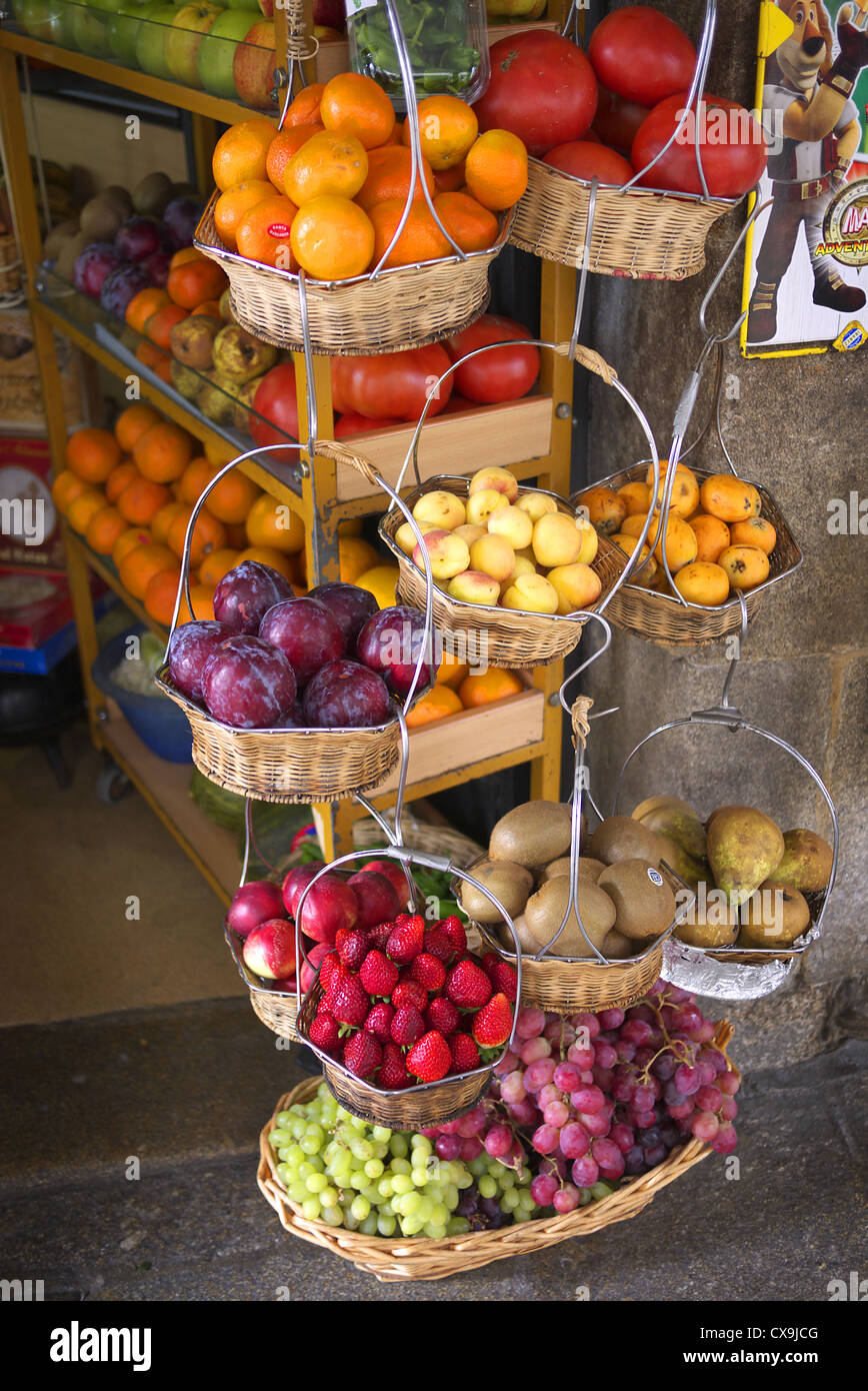 Sur fruits vente en Espagne. Banque D'Images