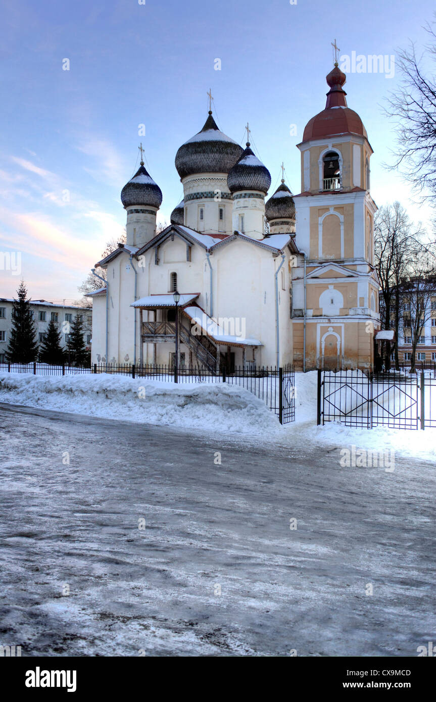 Église de St Théodore sur Stratilates Schirkova street (1294), Veliki Novgorod, Novgorod Region, Russie Banque D'Images