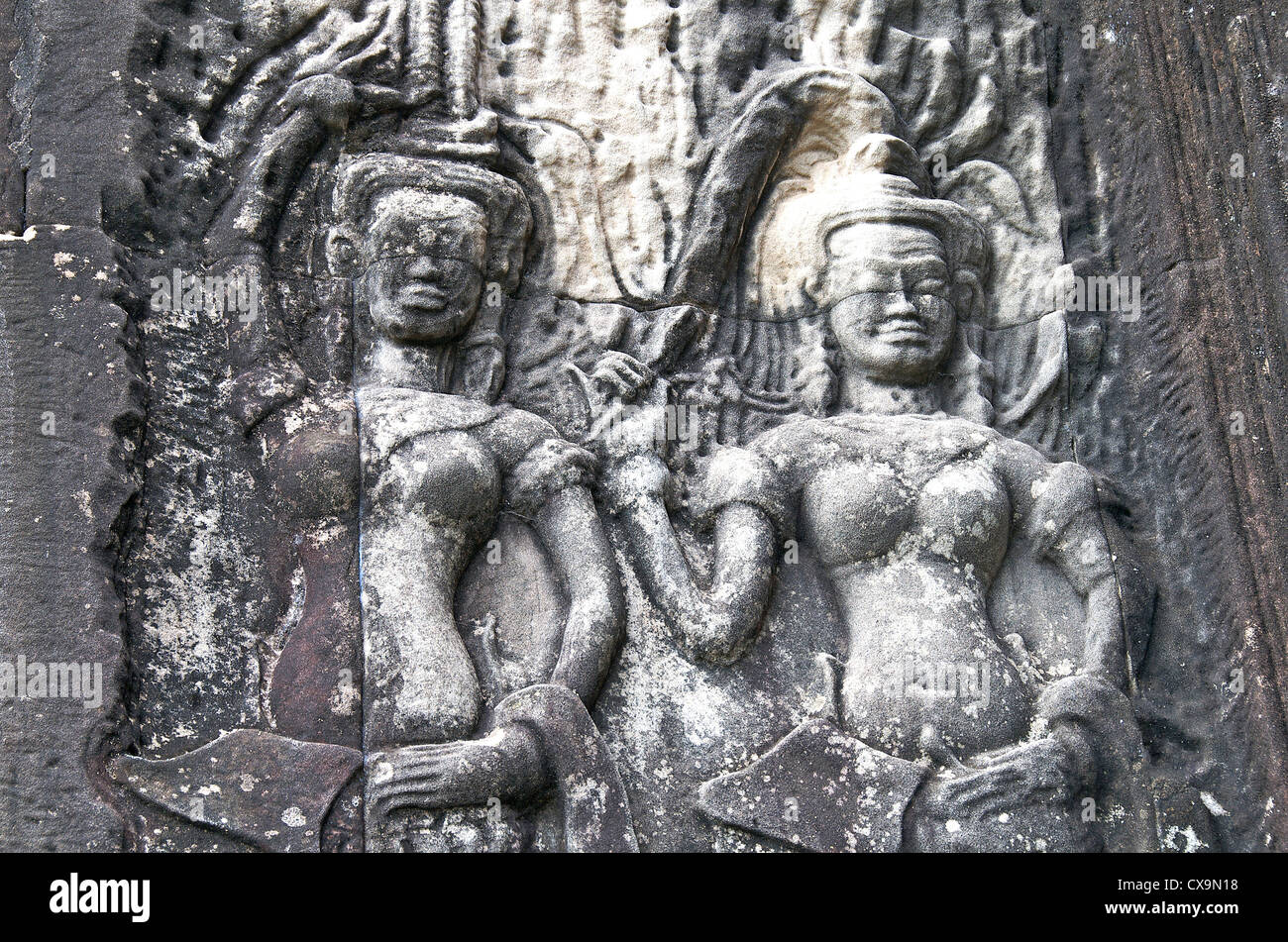 Détails du temple Angkor Cambodge Asie Banque D'Images