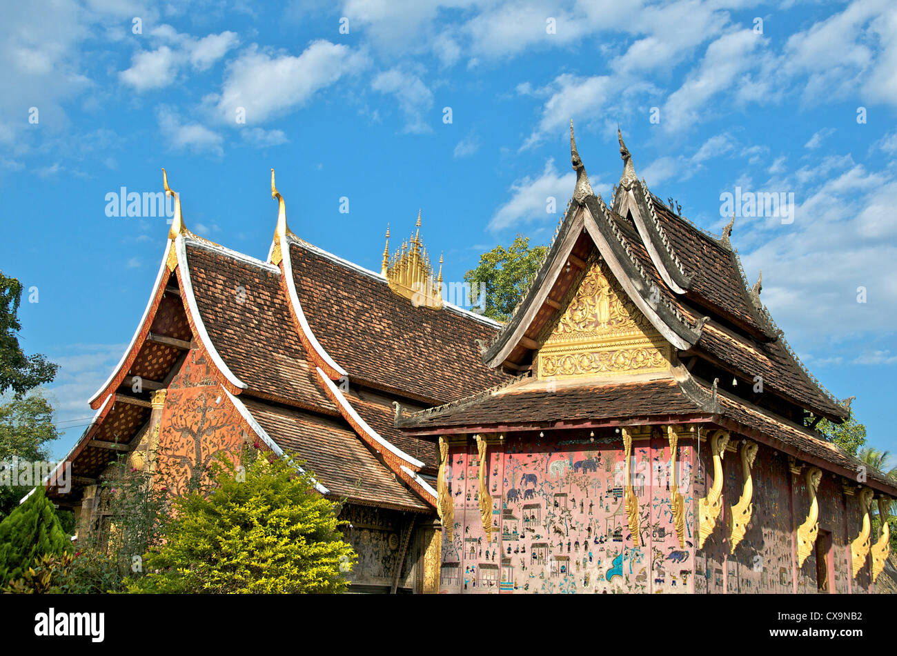Temple Luang Prabang au Laos Banque D'Images