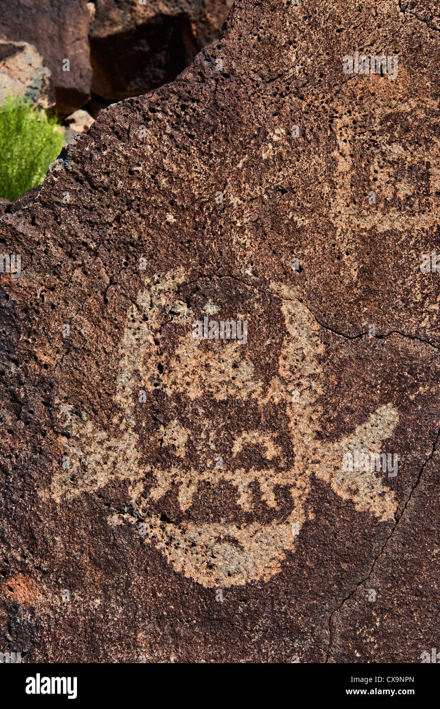 Pétroglyphes à Boca Negra Canyon, Monument national Petroglyph, Albuquerque, New Mexico, USA Banque D'Images