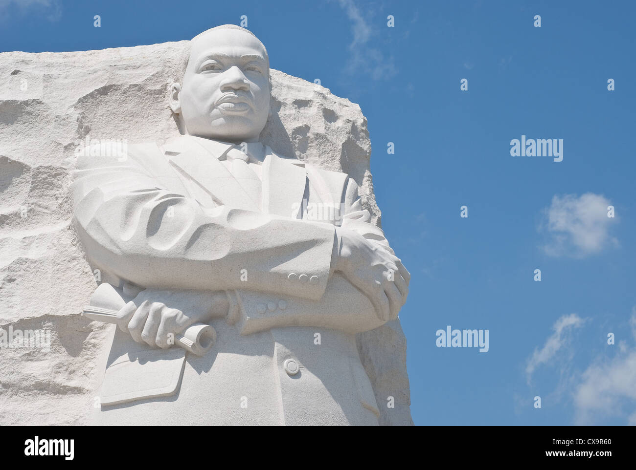 Martin Luther King Memorial à Washington DC avec copie Espace Banque D'Images