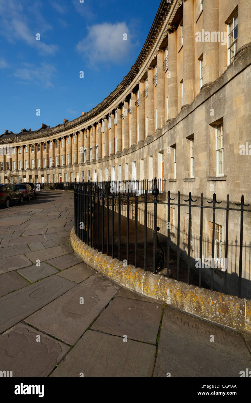 Le Royal Crescent, Bath. Banque D'Images