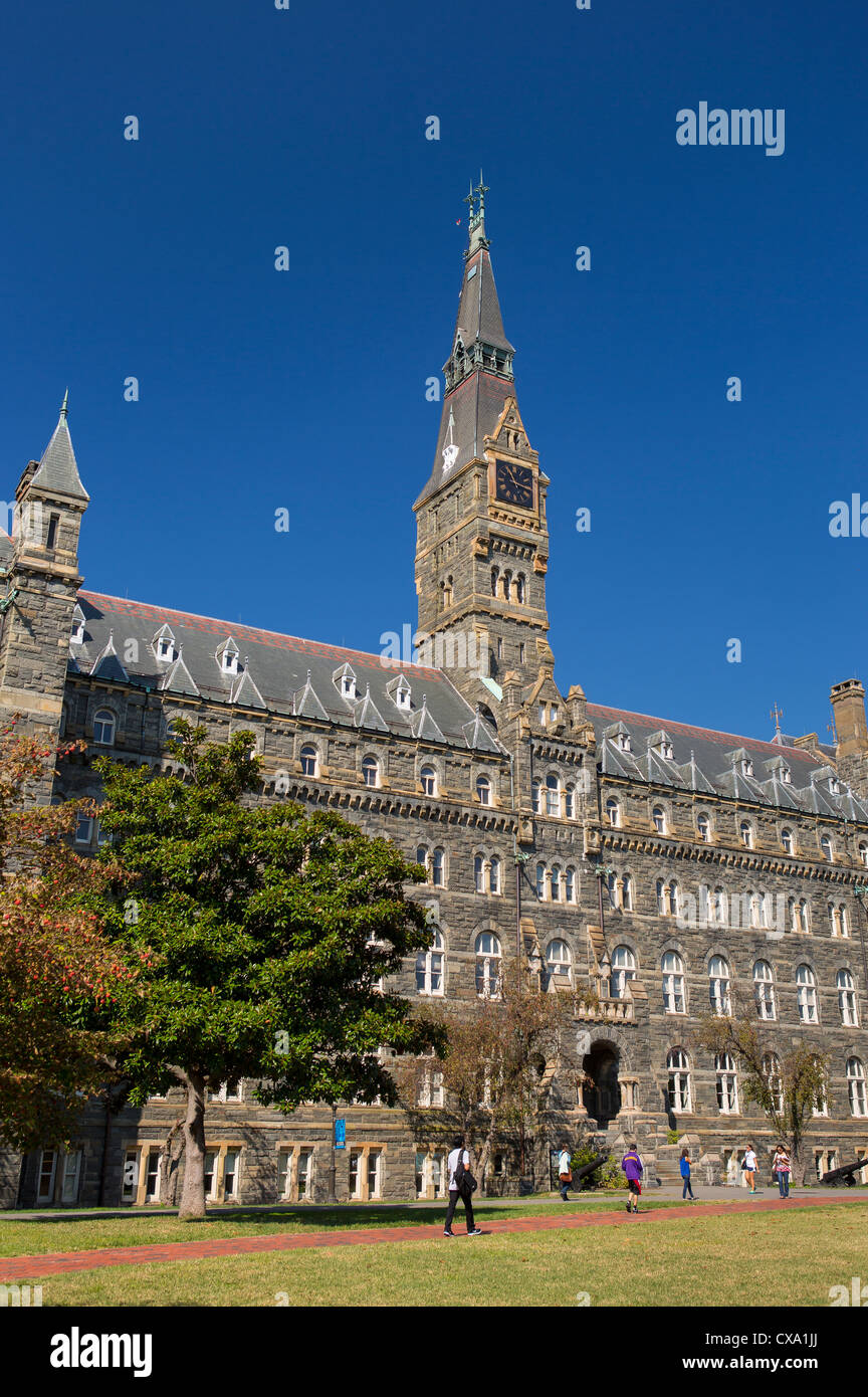 WASHINGTON, DC, USA - Healy Hall à l'Université de Georgetown. Banque D'Images
