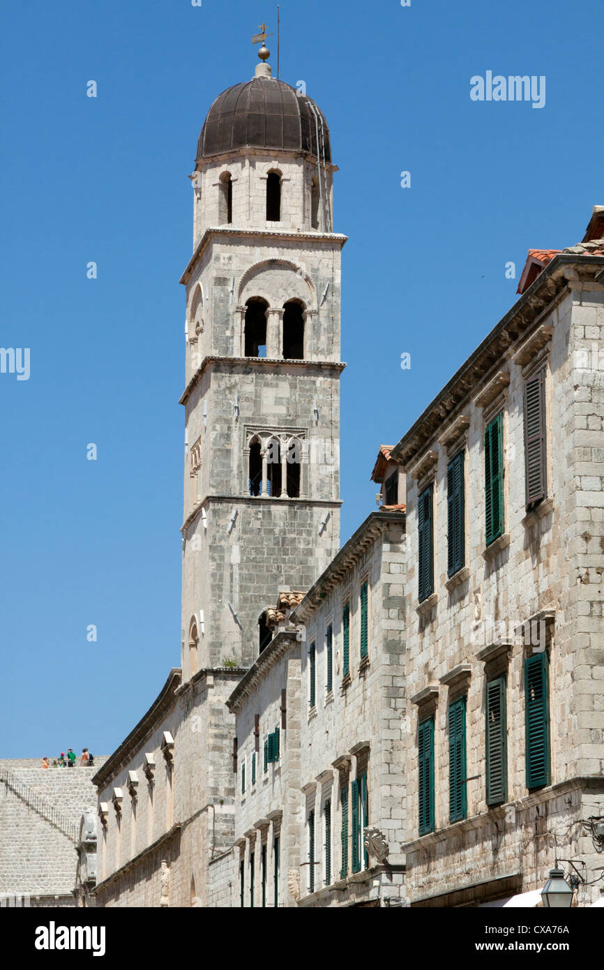 Clocher de la ville Dubrovnik Banque D'Images
