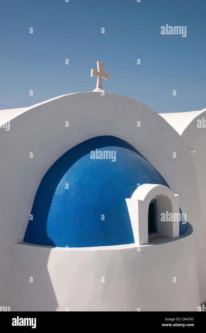 Chapelle Orthodoxe, Santorini, Grèce Banque D'Images