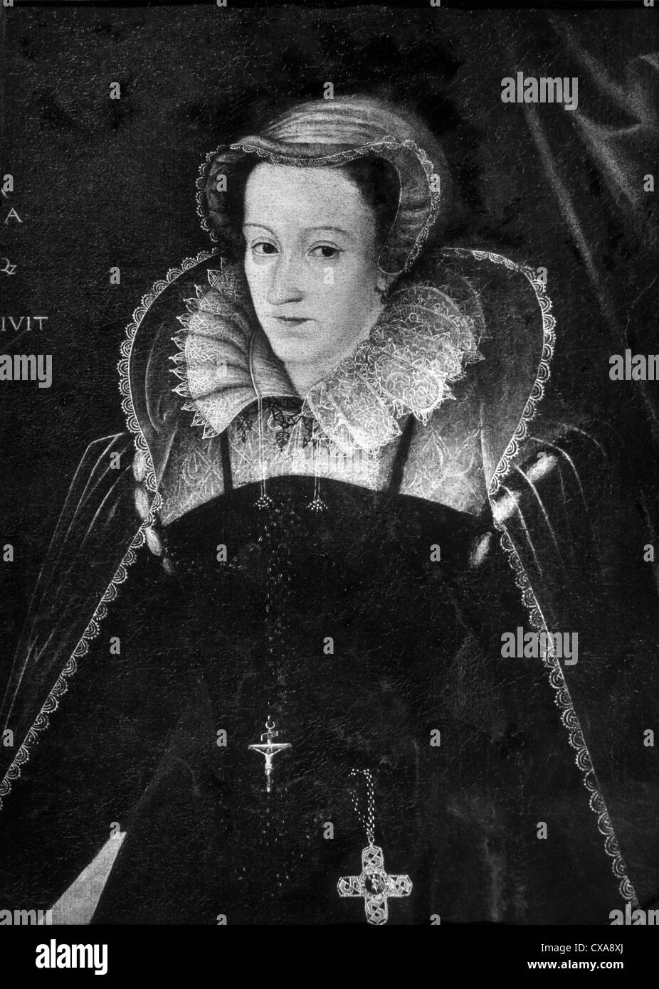 (Elizabeth I) Maalouf, reine d'Angleterre 1558-1603, gravure Banque D'Images