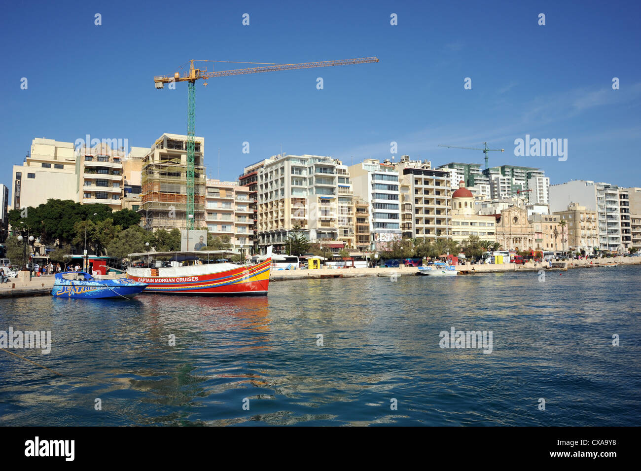 Le port de Sliema, Malte Banque D'Images