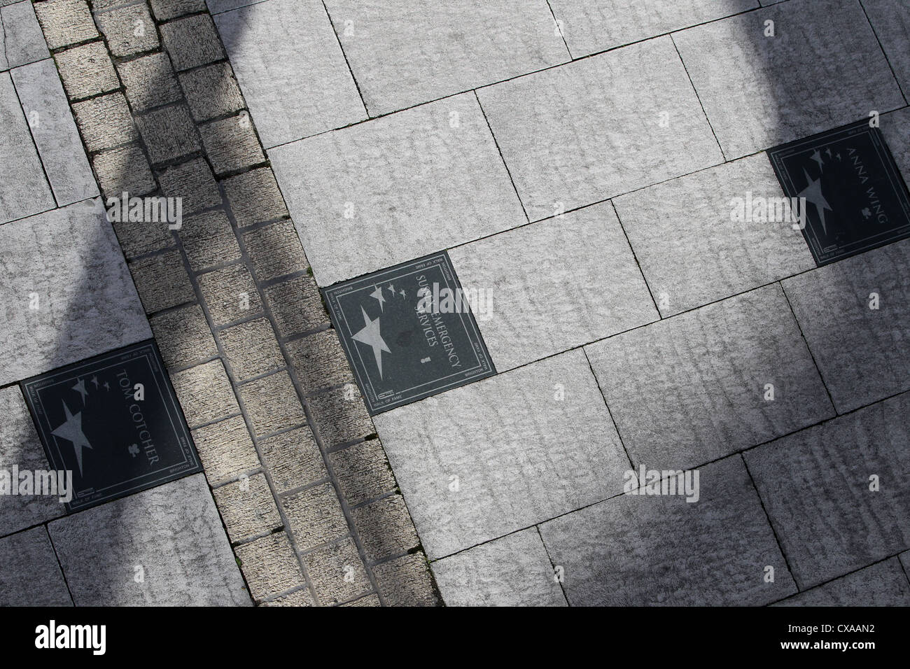 Le walk of fame dans le port de plaisance de Brighton, East Sussex, UK. Banque D'Images