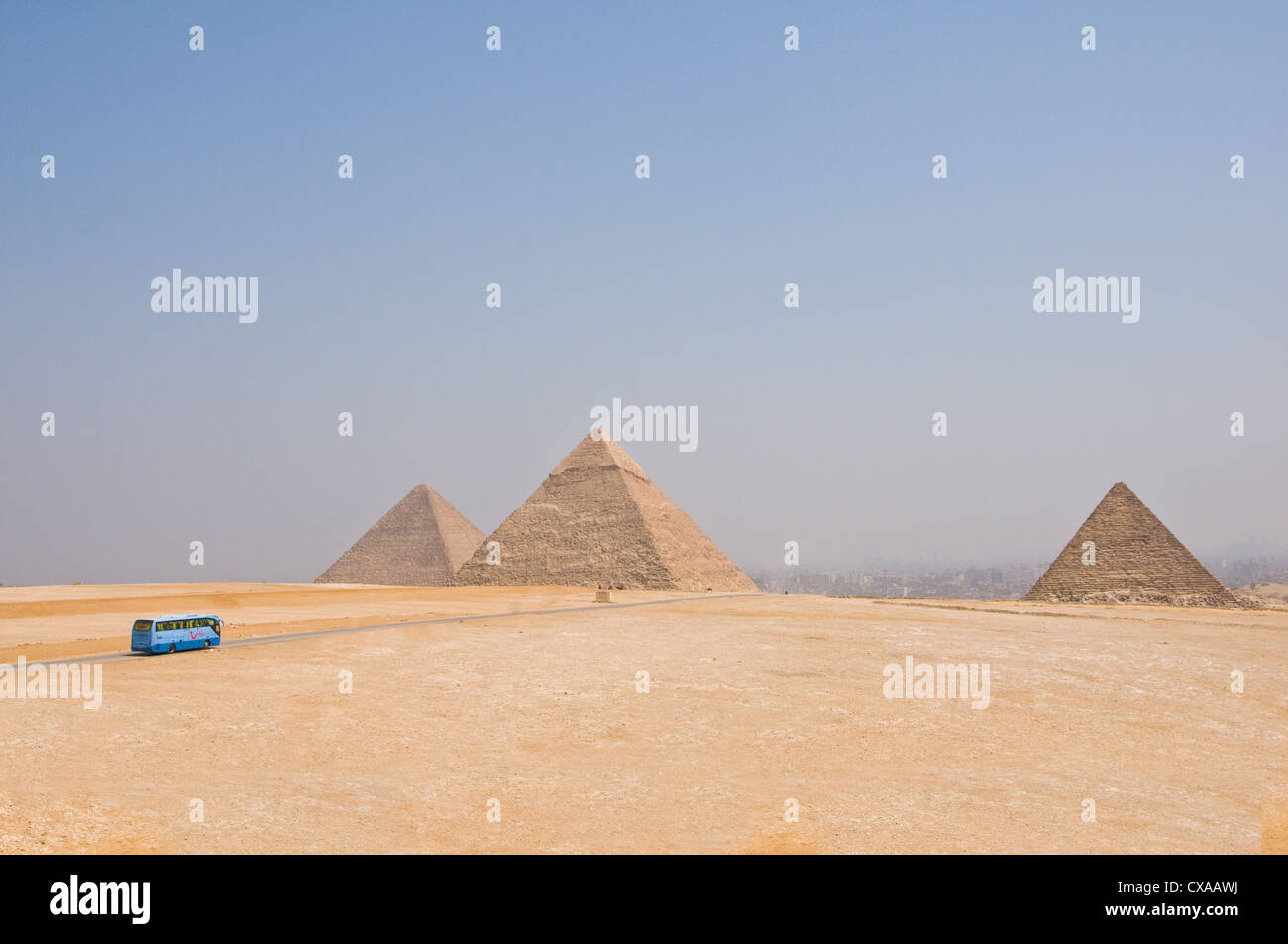 Grandes pyramides de Gizeh Le Caire Egypte Banque D'Images